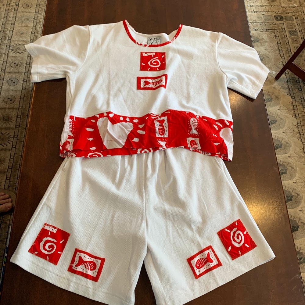Vintage Surat casual resort wear set.  Size Medium